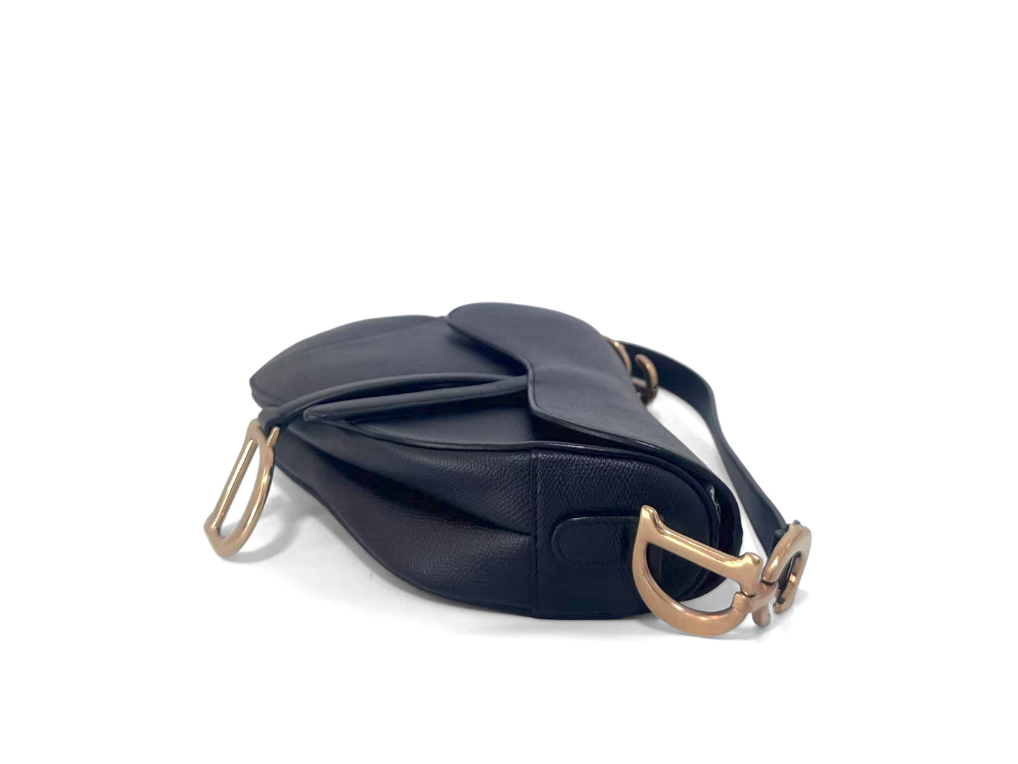 Christian Dior Saddle Medium Grained Calfskin Black