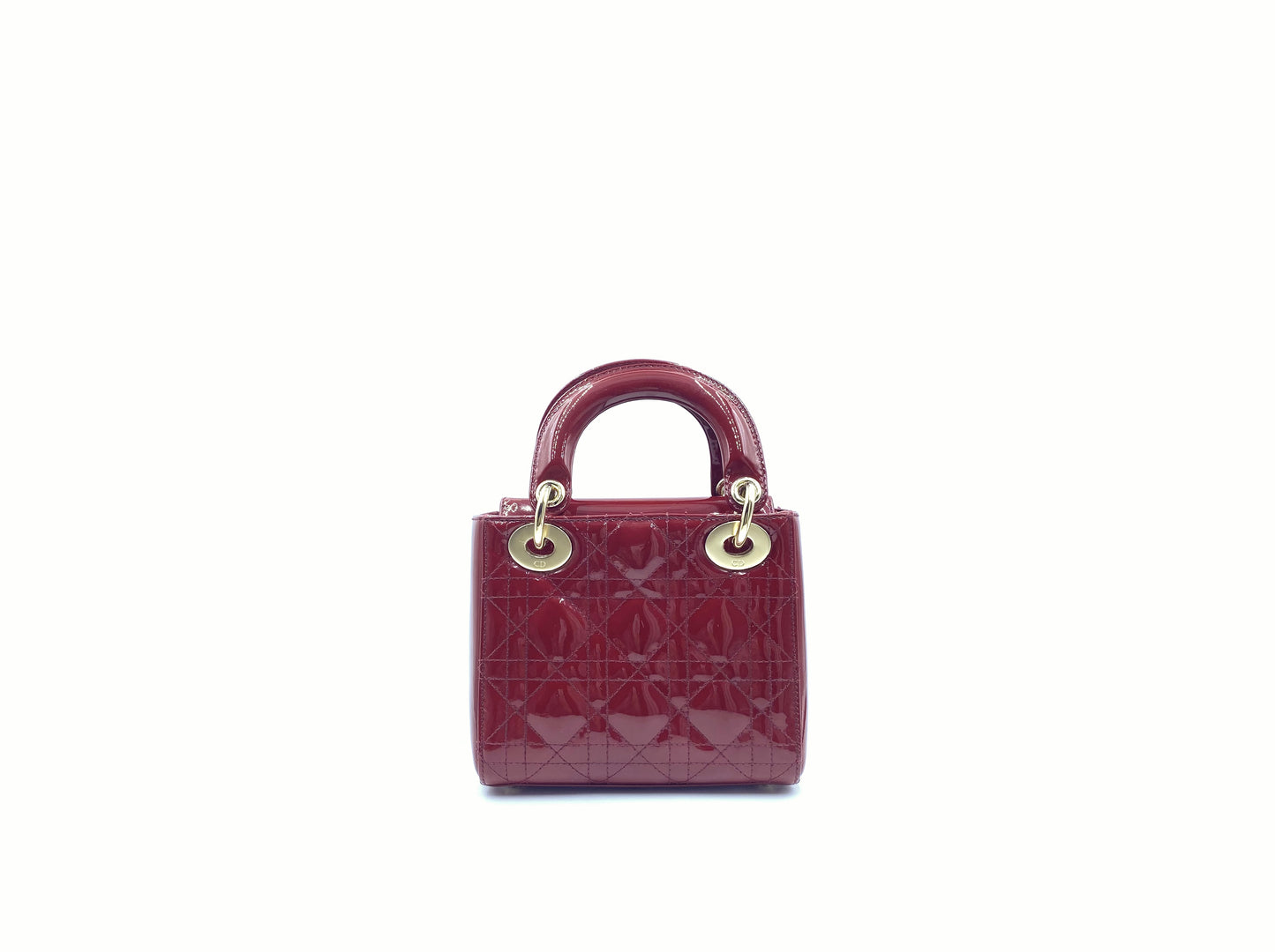 Christian Dior Lady Mini Patent Red