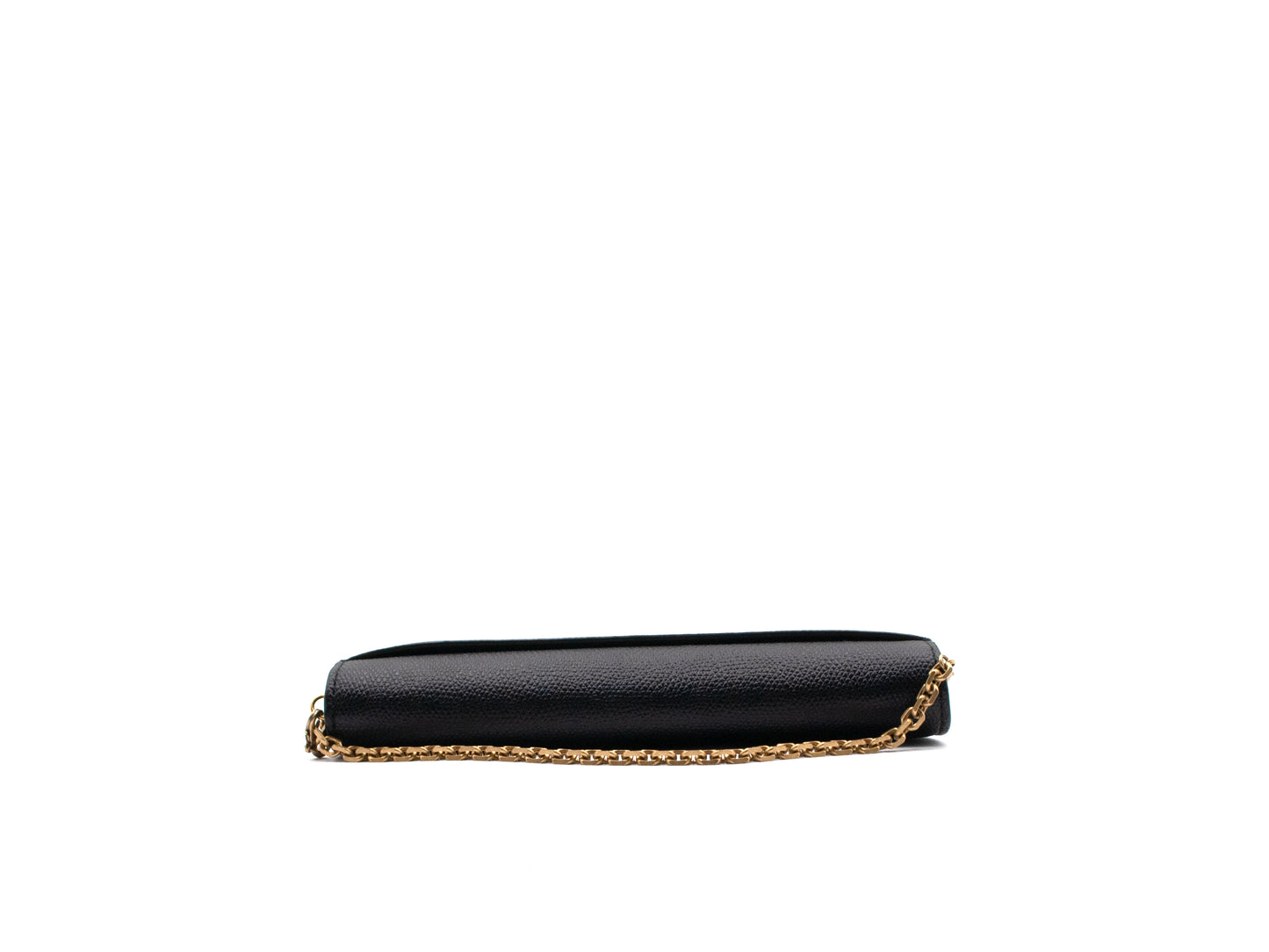 Christian Dior Saddle Woc Wallet on Chain Grained Calfskin