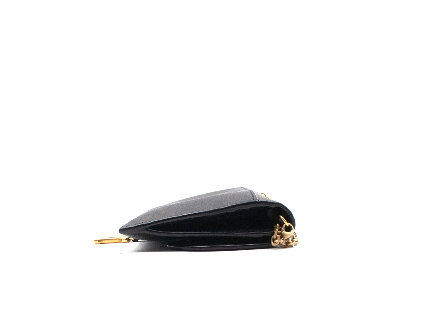 Christian Dior Saddle Woc Wallet on Chain Grained Calfskin
