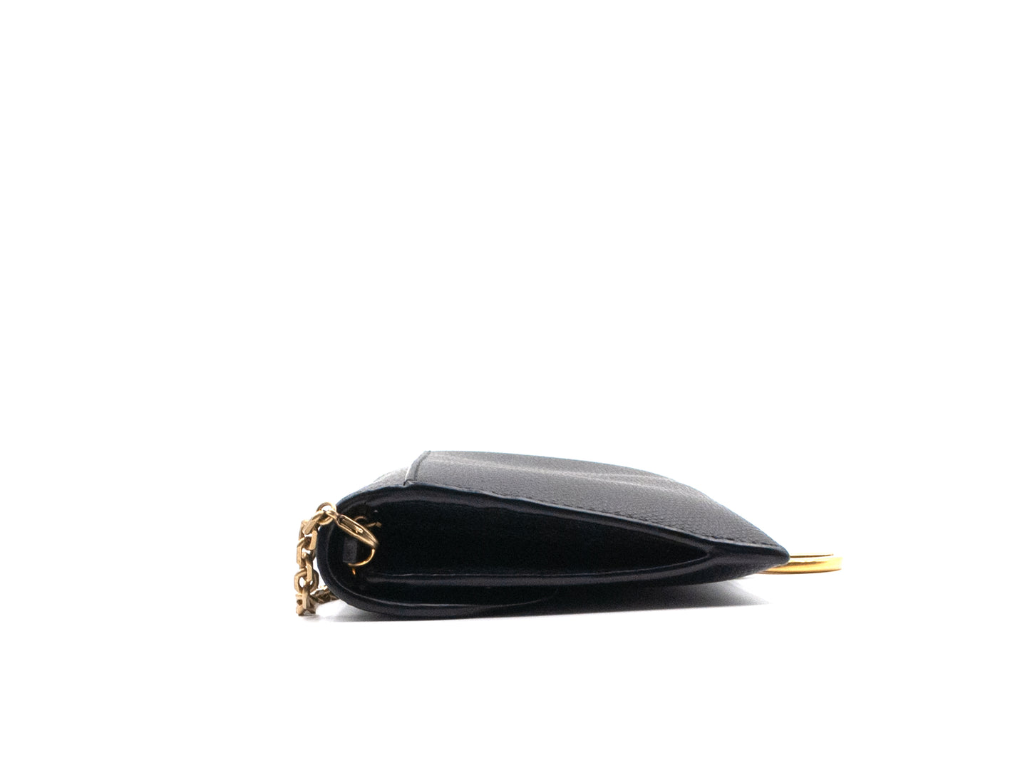 Christian Dior Saddle Woc Wallet on Chain Grained Calfskin