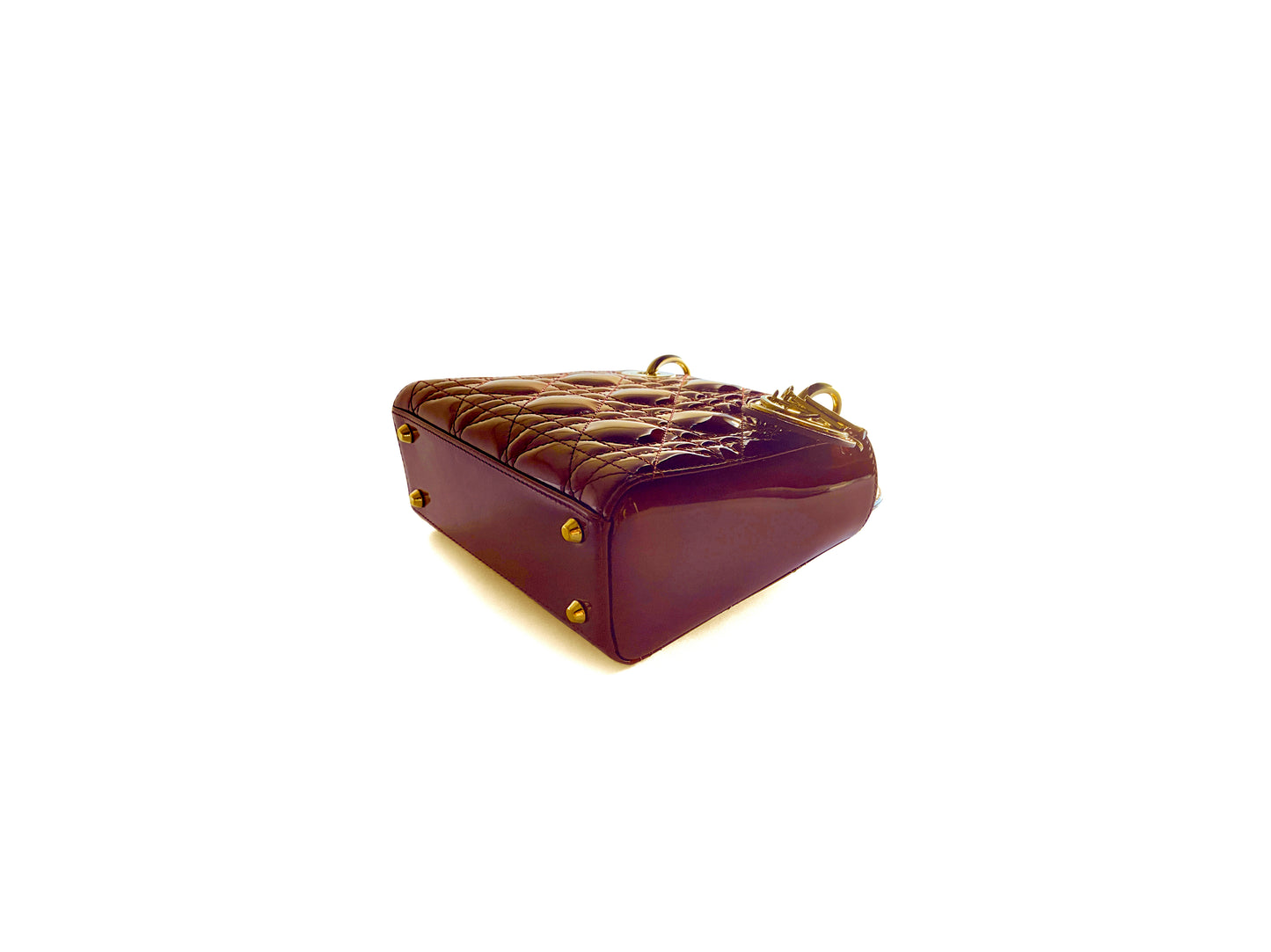 Christian Dior Lady Mini Patent Red