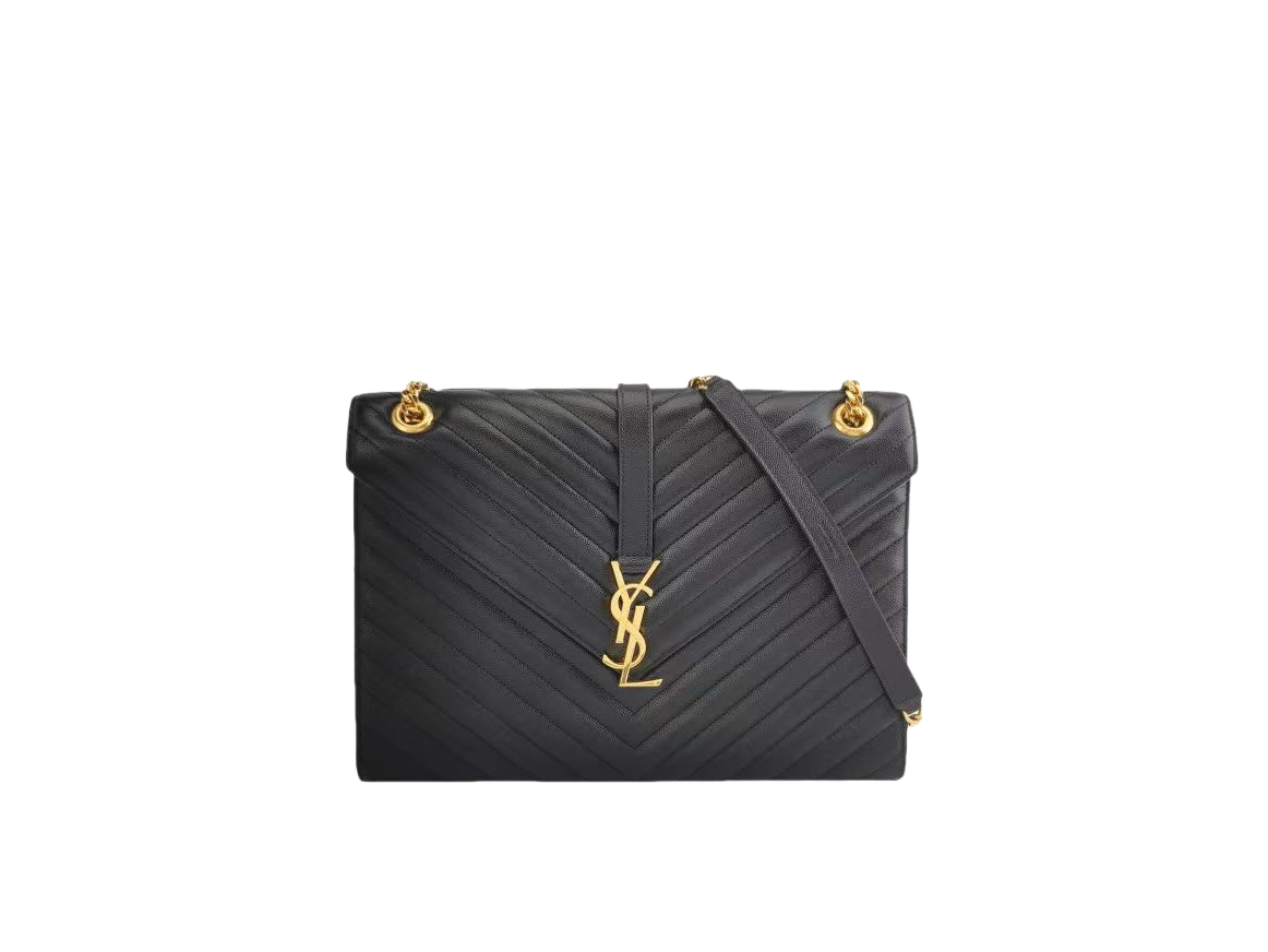 Yves Saint Laurent Chevron Envelope Bag Large