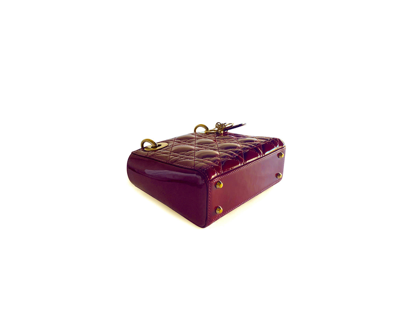 Christian Dior Lady Mini Patent Red
