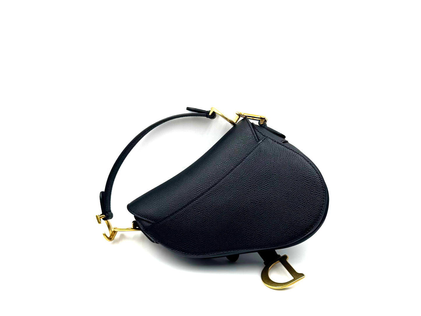 Christian Dior Saddle Bag Mini Black Caviar