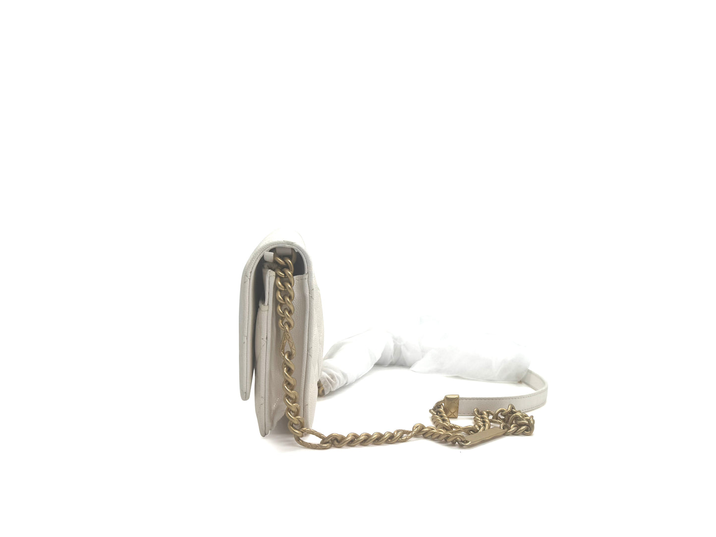 Chanel Wallet on Chain Caviar White