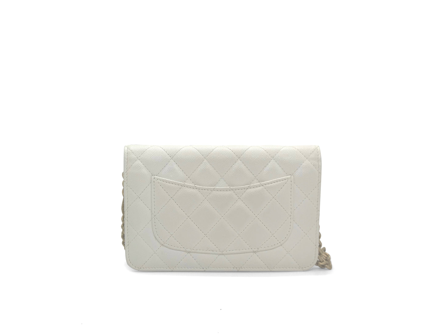 Chanel Wallet on Chain Caviar White