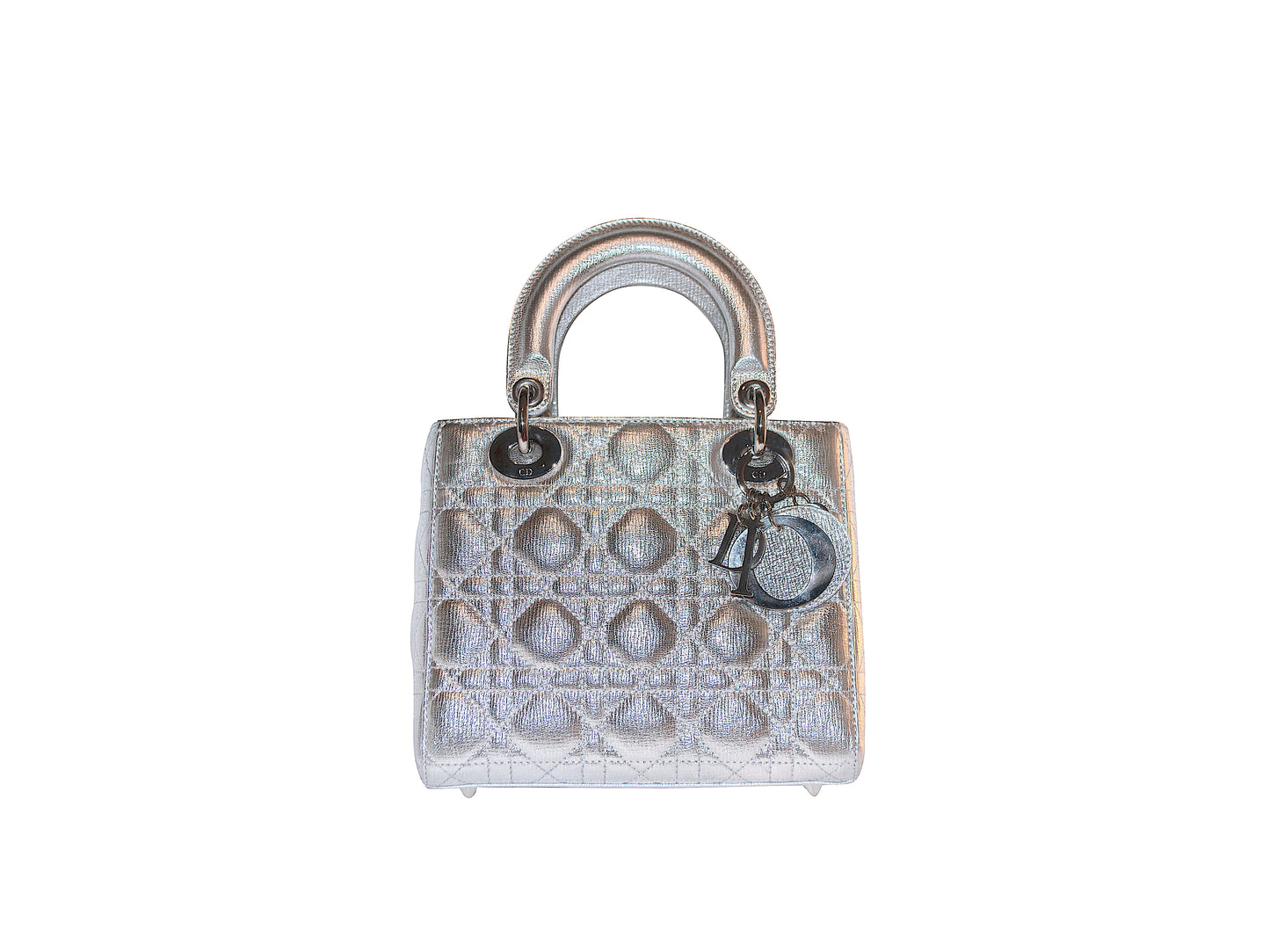 Christian Dior My ABC Lady Dior Metallic Silver Small