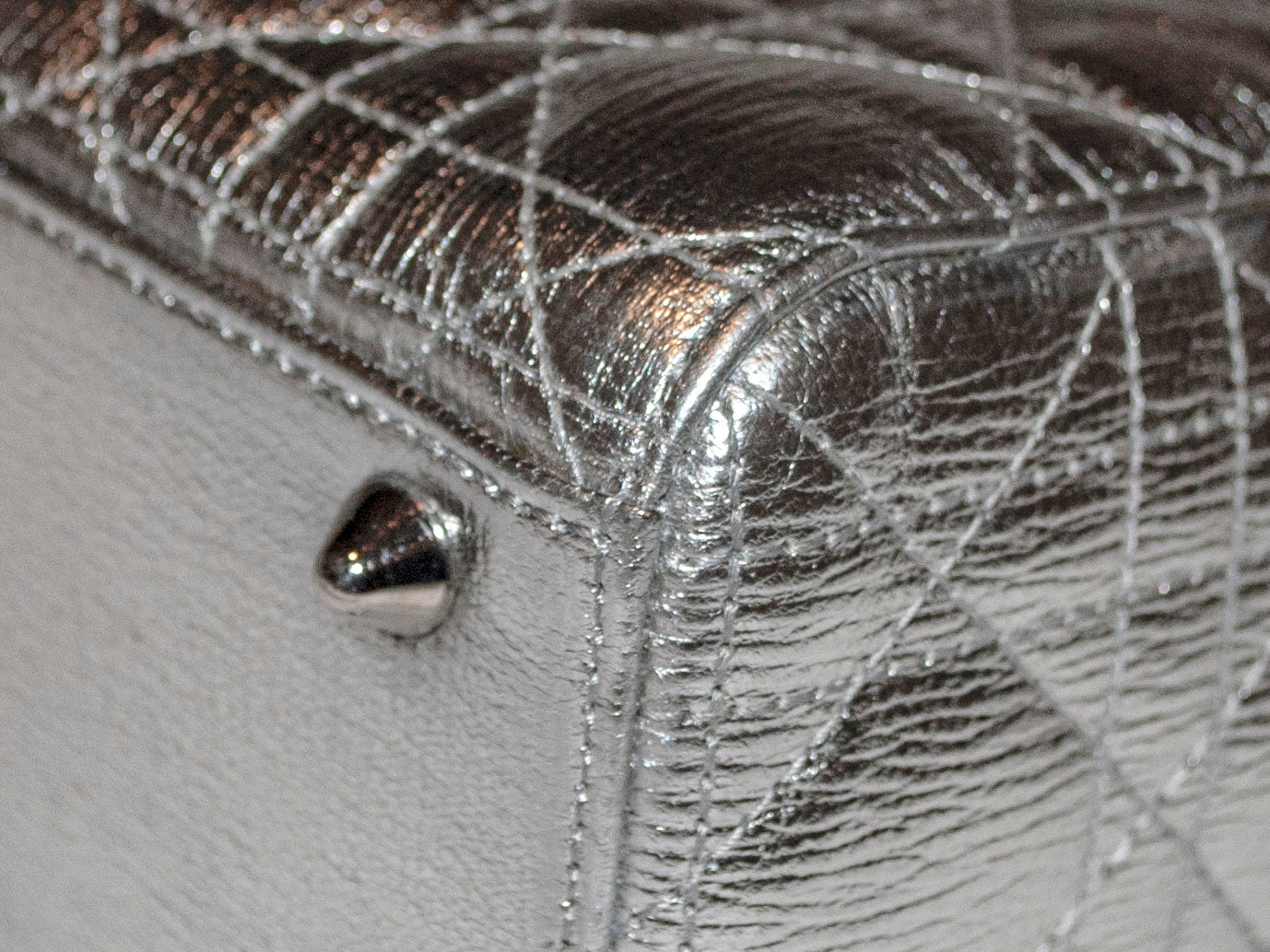 Christian Dior My ABC Lady Dior Metallic Silver Small