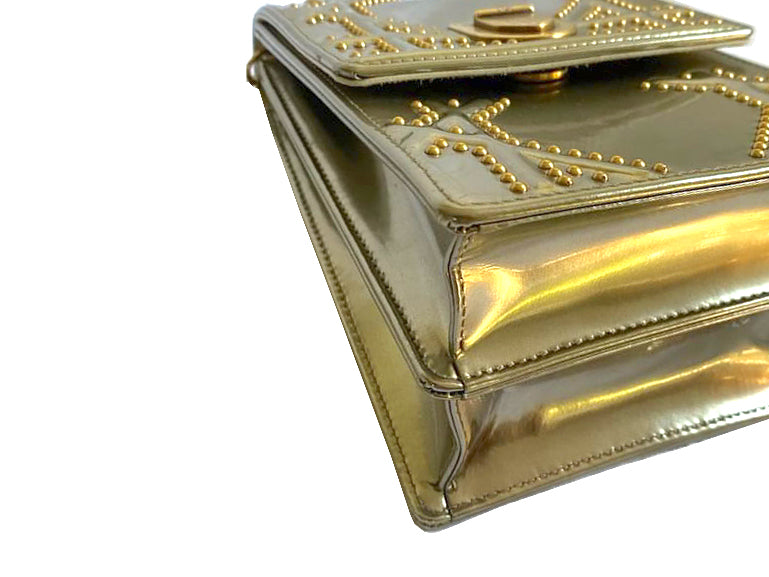 Christian Dior Patent Diorama Studded Vertical