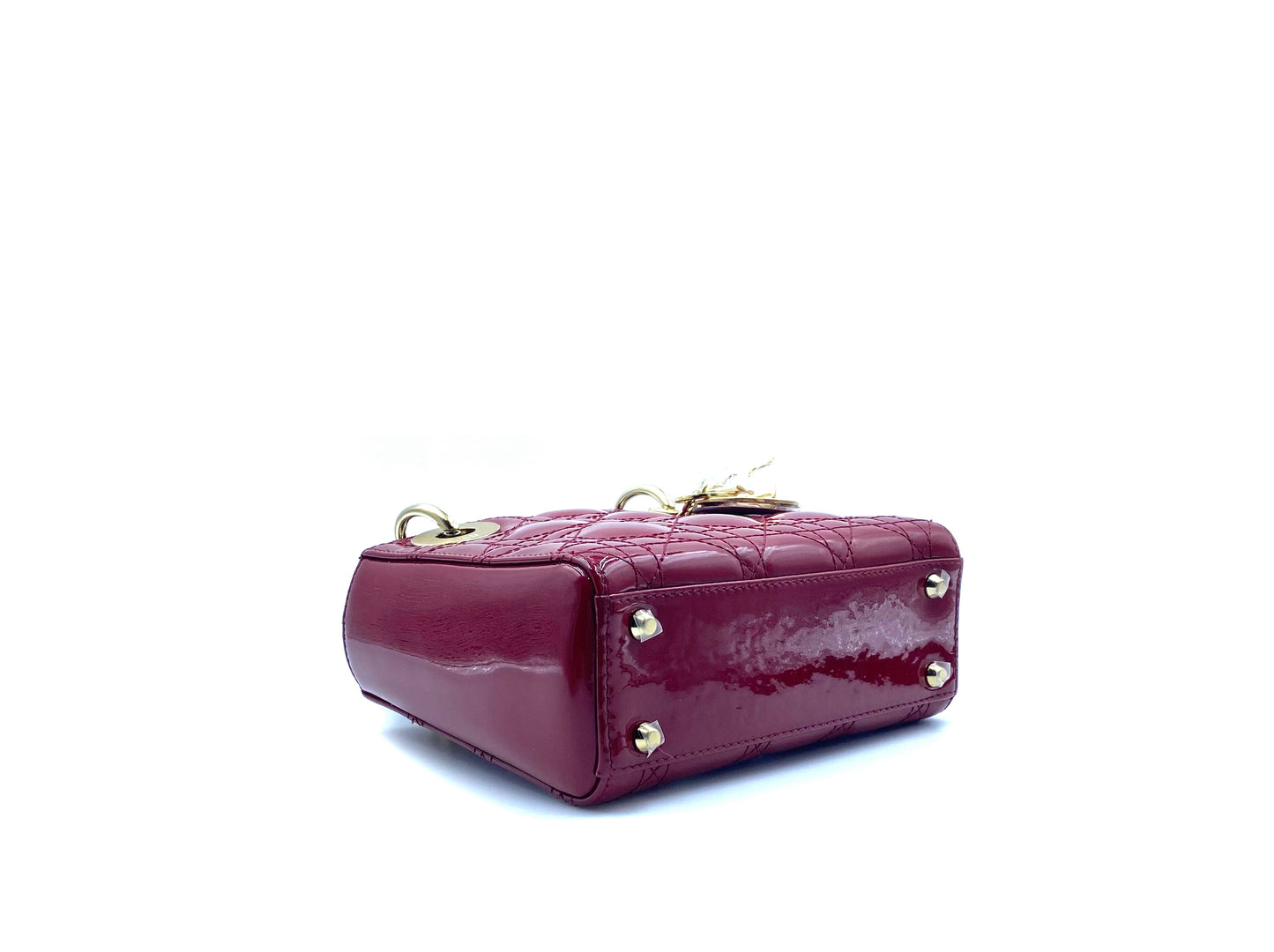 Christian Dior Lady Mini Patent Red