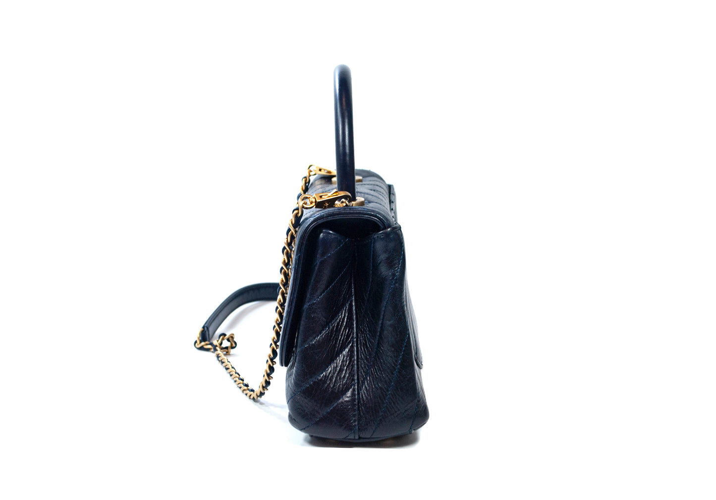 Chanel Coco Handle Deep Blue Small