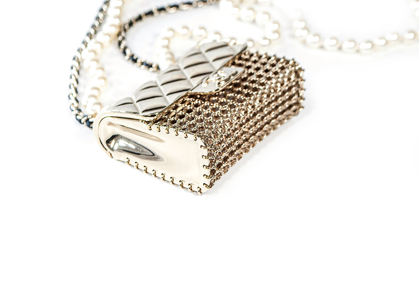 Chanel Pearl Tiny Bag Chain Flap