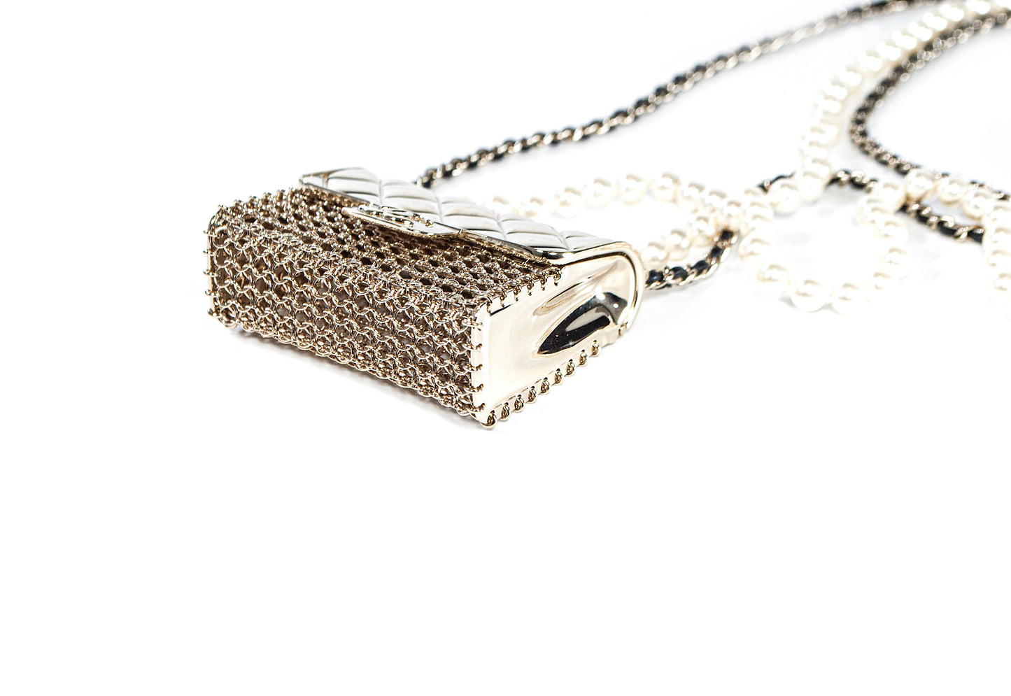 Chanel Pearl Tiny Bag Chain Flap
