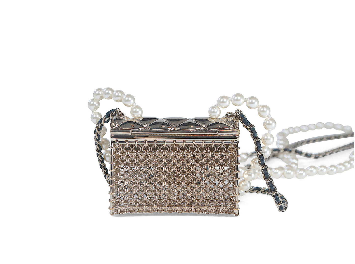 Chanel Pearl Tiny Bag Chain Flap