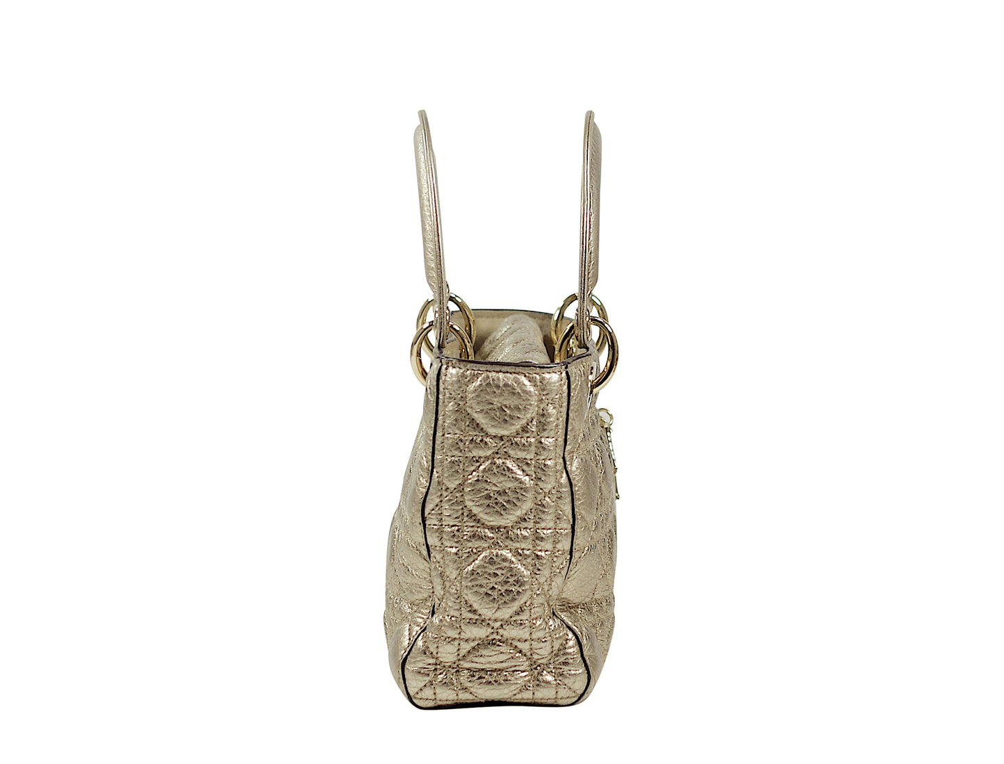Christian Dior Lady Dior Metallic Gold Small