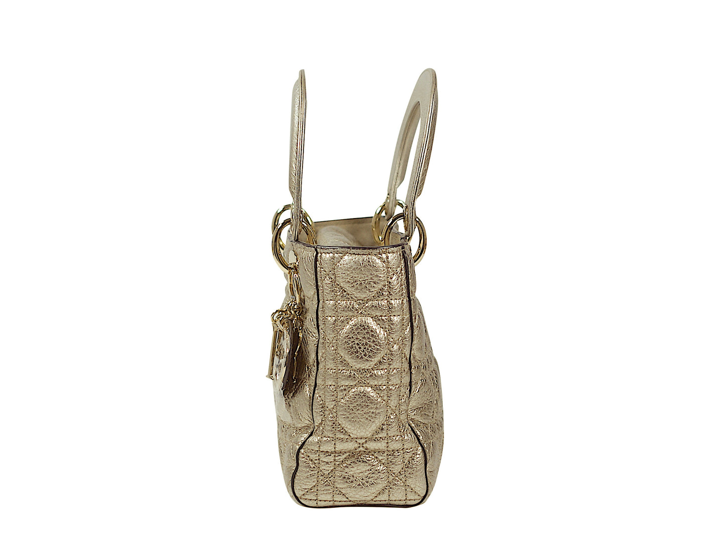 Christian Dior Lady Dior Metallic Gold Small