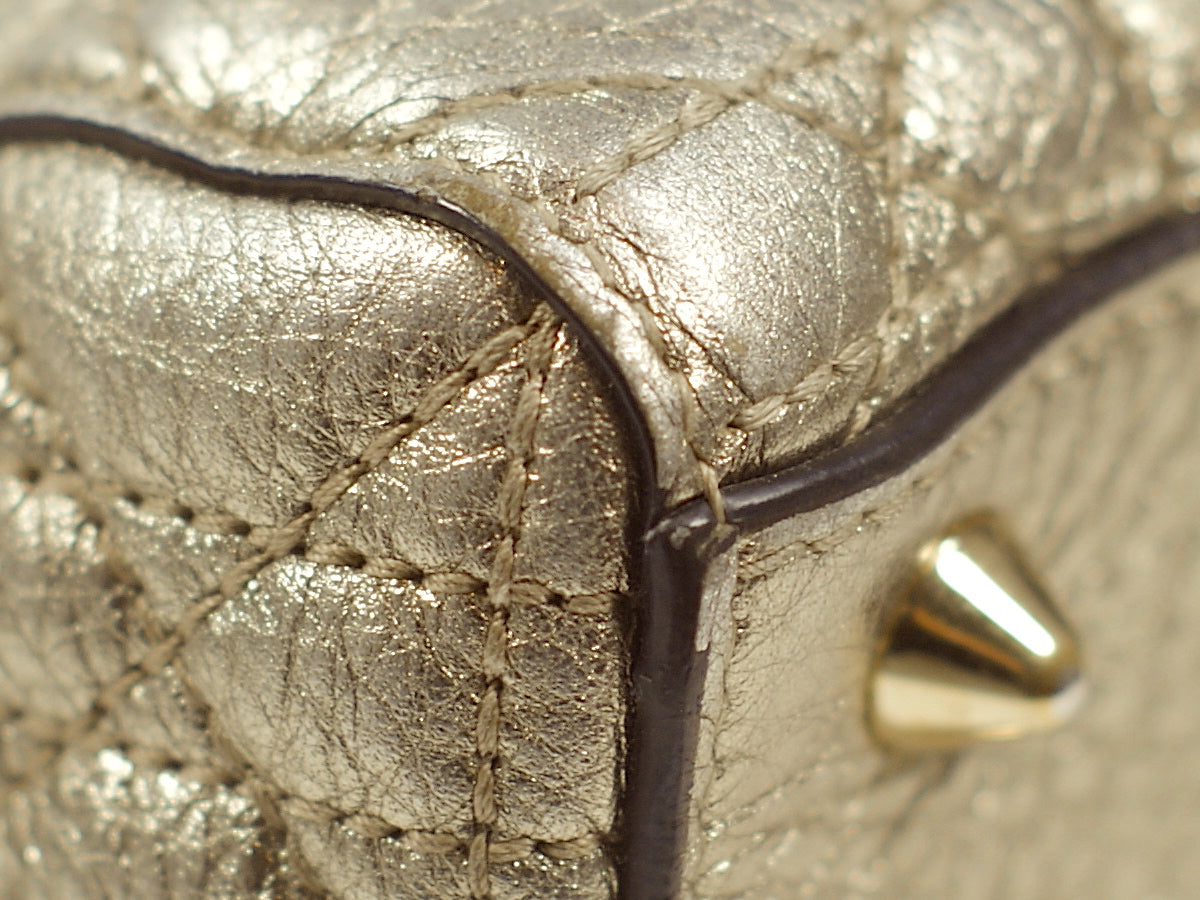 Christian Dior Lady Dior Metallic Gold Small