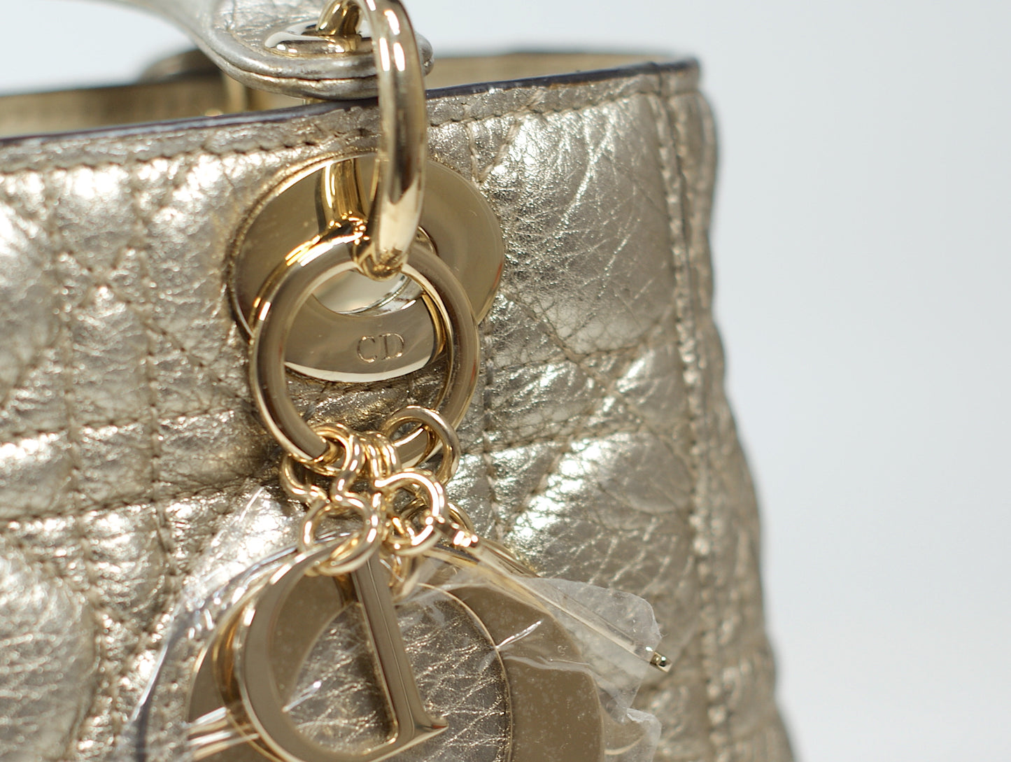 Christian Dior Lady Dior Metallic Gold Small