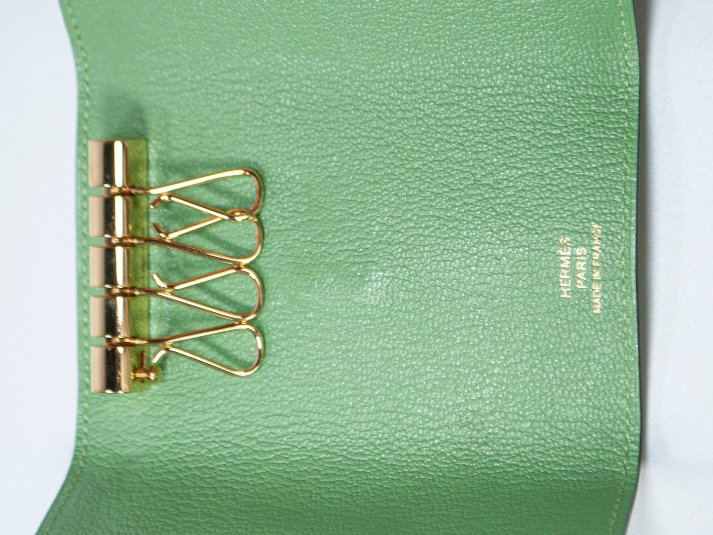 Hermes Key Holder Wallet Avocado