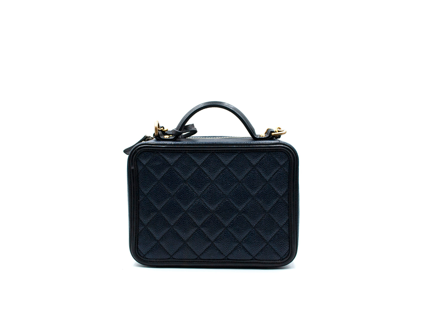 Chanel Caviar Filigree Chain Camera Bag Medium