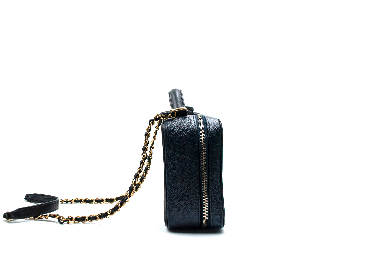 Chanel Caviar Filigree Chain Camera Bag Medium