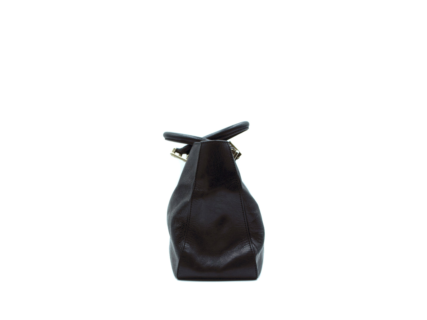 Fendi Black Leather Tote Handbag