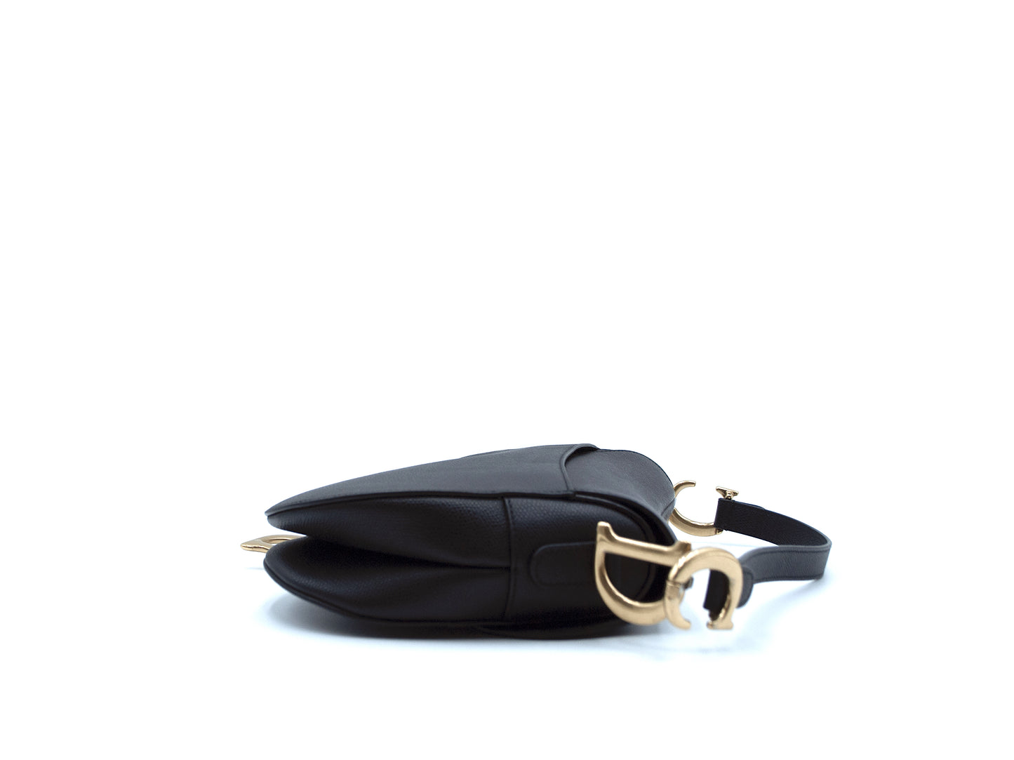 Christian Dior Saddle Medium Grained Calfskin Black