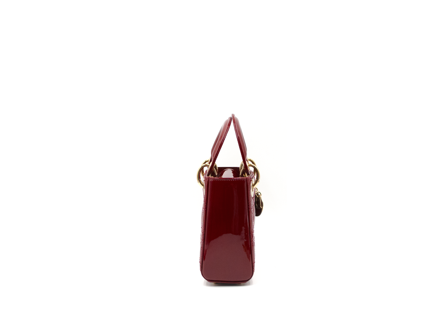 Christian Dior Lady Mini Patent Red