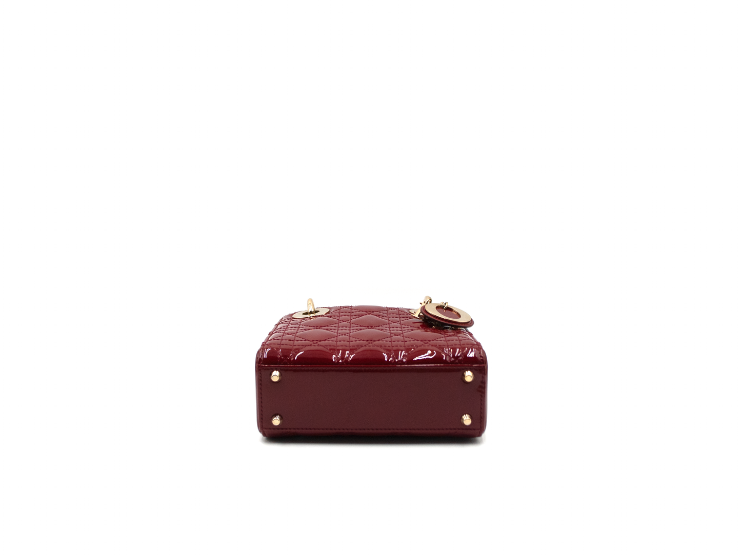 Christian Dior Lady Mini Patent Red
