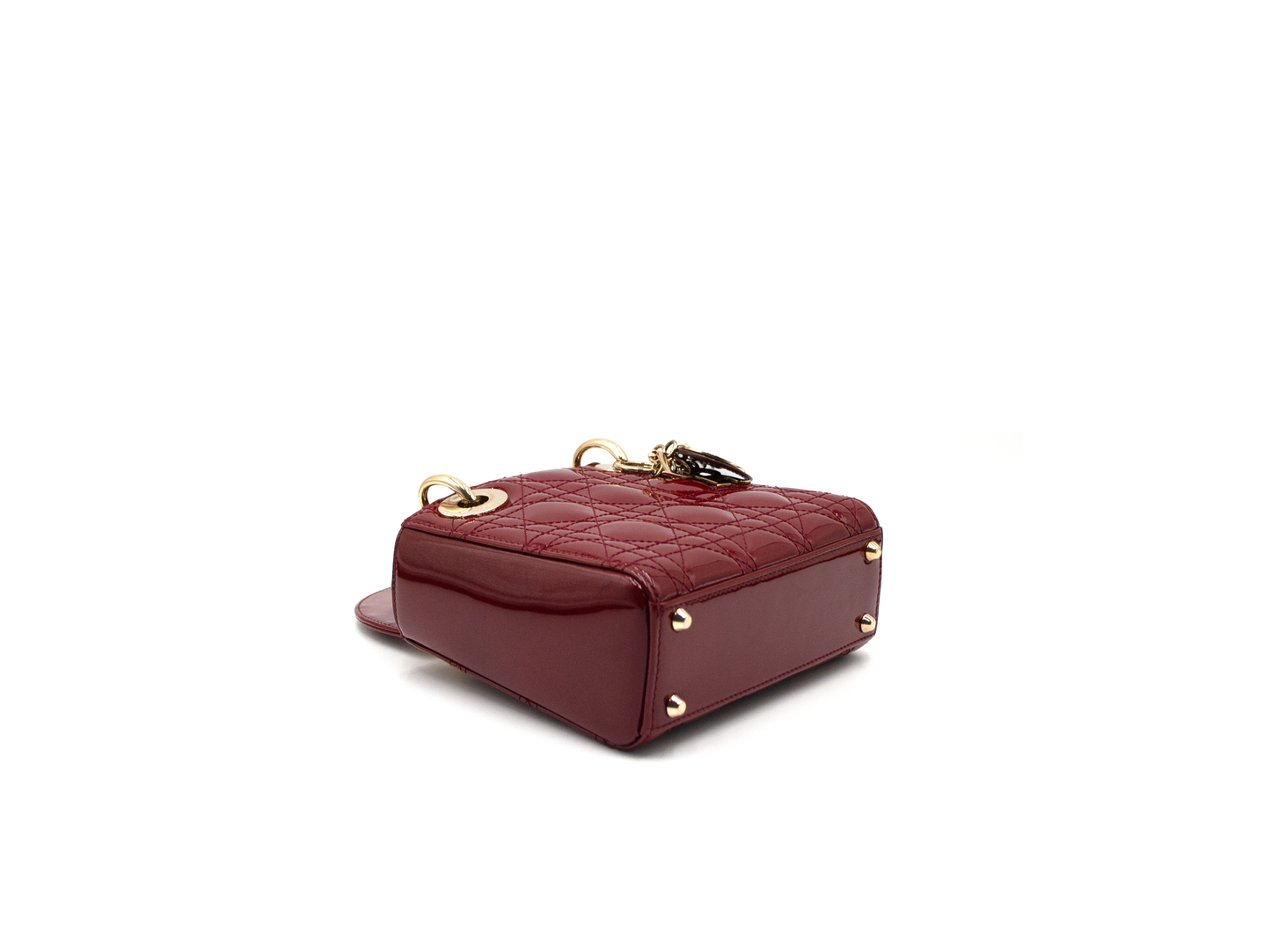 Christian Dior Lady Mini Patent Red