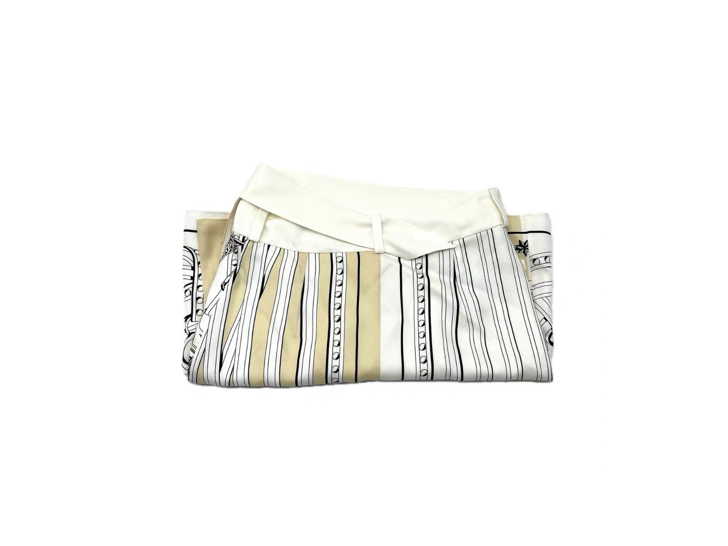 Hermes Printed Silk Skirt Multicolor Size 34