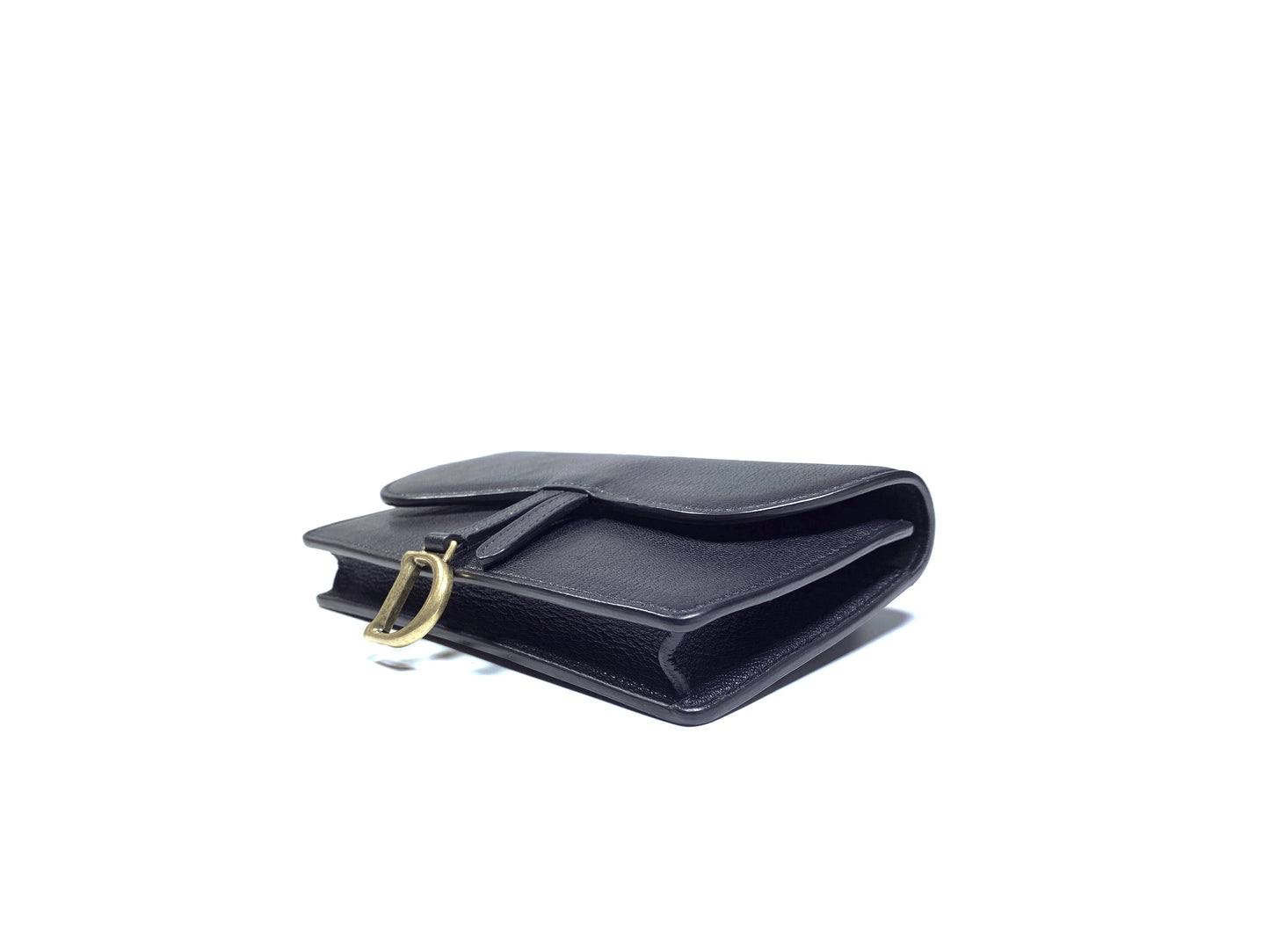 Christian Dior Saddle Woc Black Chain Bag With Waist Belt