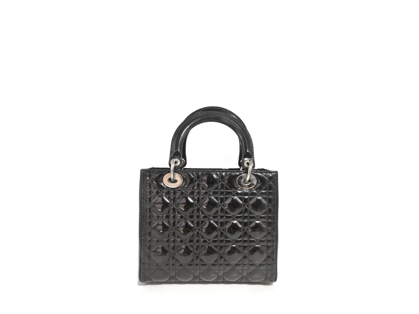 Christian Dior Patent Lady Medium Black