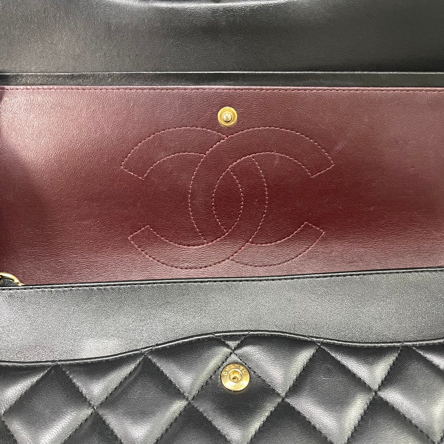Chanel Jumbo Black Lambskin Classic Double Flap