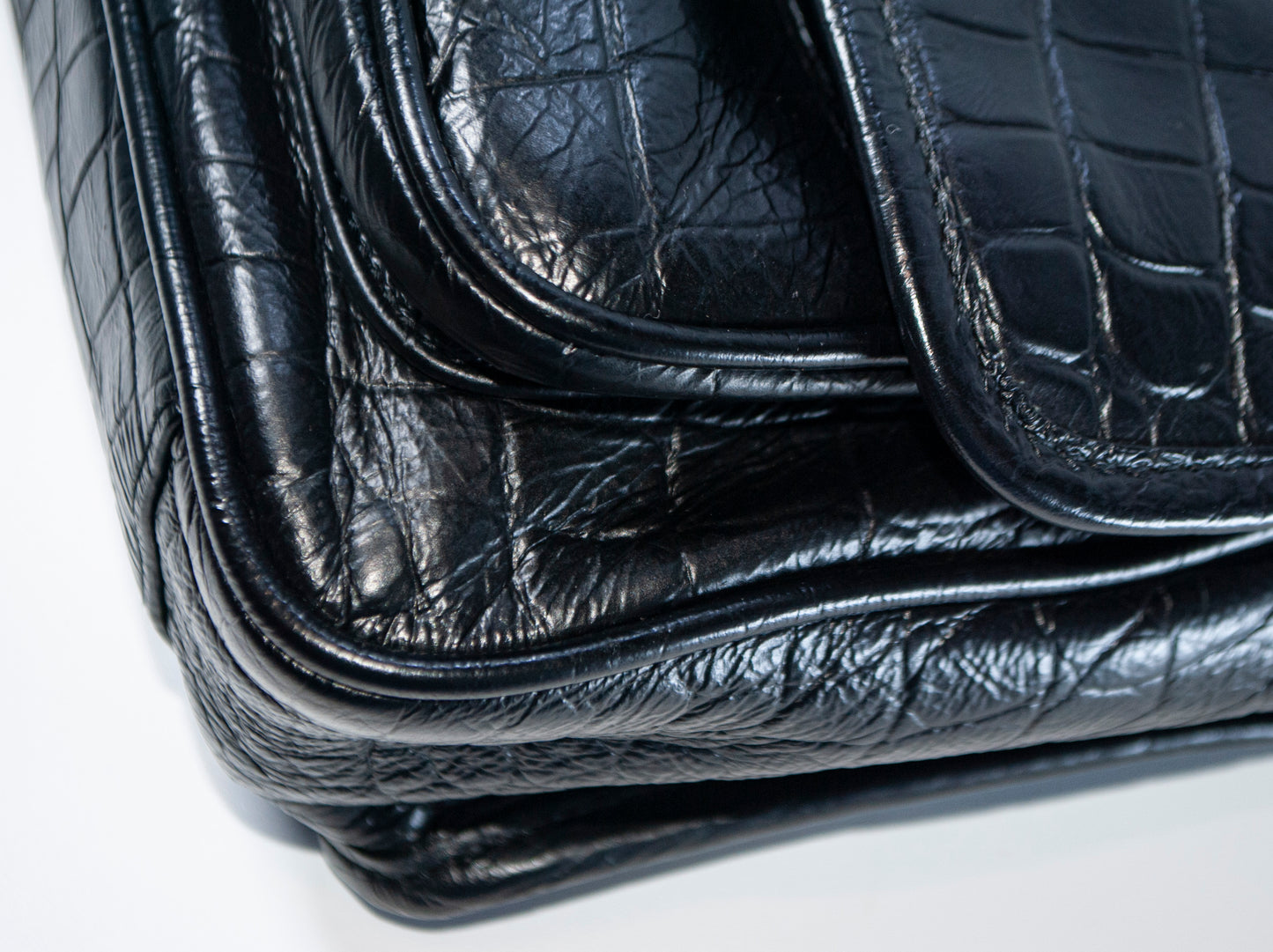 Yves Saint Laurent YSL Croc Print Niki Baby Black