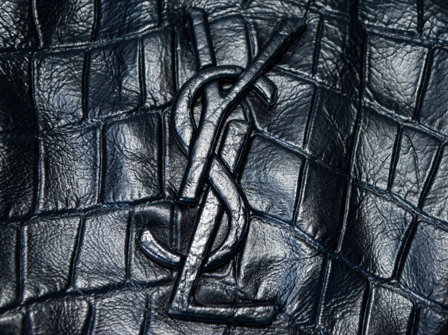 Yves Saint Laurent YSL Croc Print Niki Baby Black