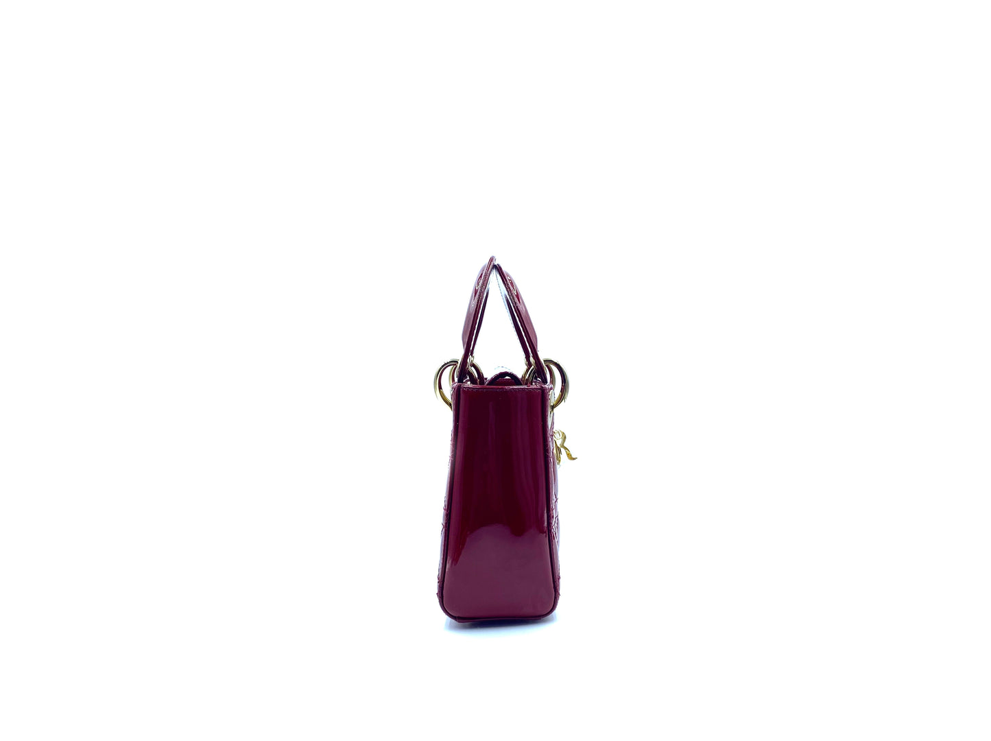 Christian Dior Lady Mini Patent Red