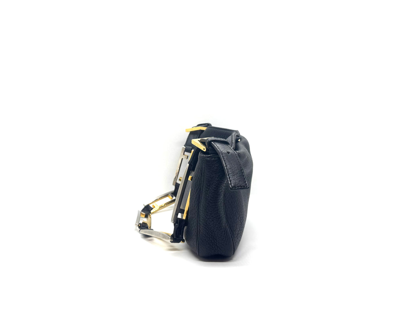Fendi Leather Shoulder Bag Black