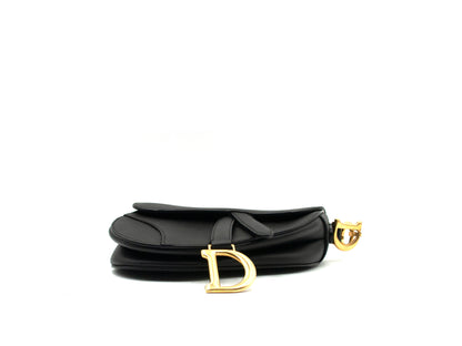 Christian Dior Saddle Bag Mini Black Caviar