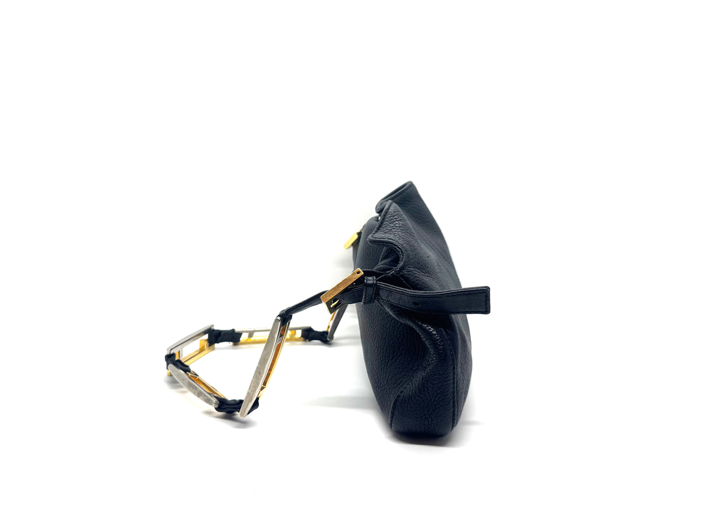 Fendi Leather Shoulder Bag Black