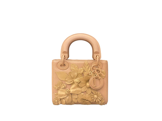 Christian Dior Lady Dior Flora Mini Dusty Pink