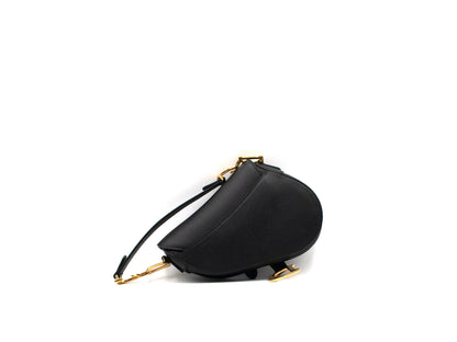 Christian Dior Saddle Bag Mini Black Caviar
