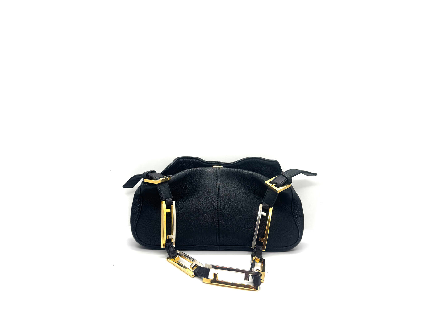 Fendi Leather Shoulder Bag Black