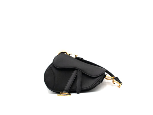 Christian Dior Saddle Bag Mini Black Caviar