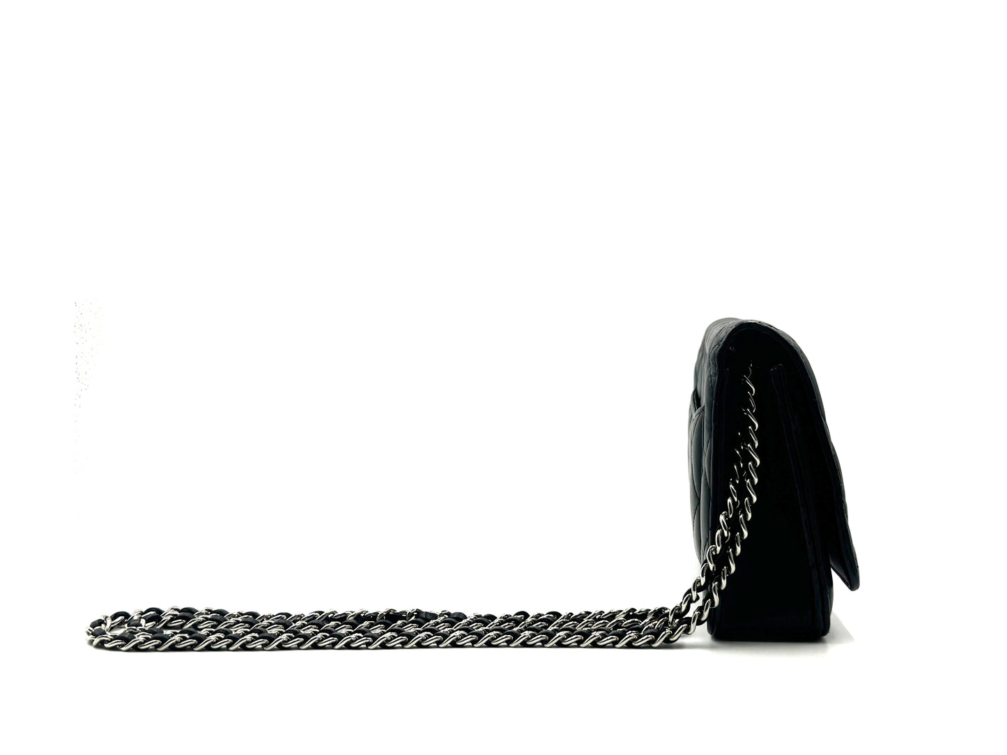 Chanel Wallet On Chain Lambskin Woc Black
