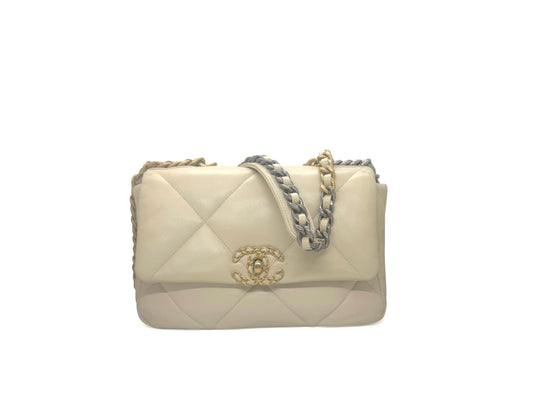 Chanel 19 Bag Small Beige