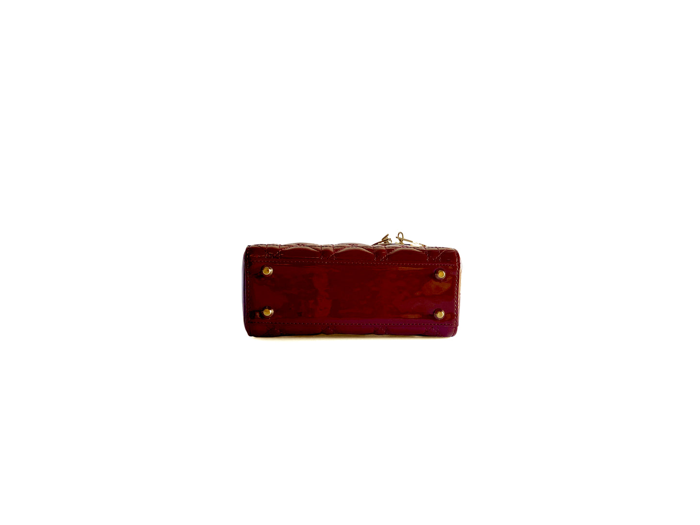 Christian Dior Lady Mini Patent Red