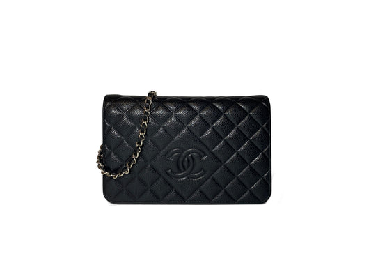 Chanel Caviar WOC Wallet on Chain Black