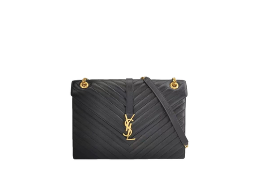 Yves Saint Laurent Chevron Envelope Bag Large